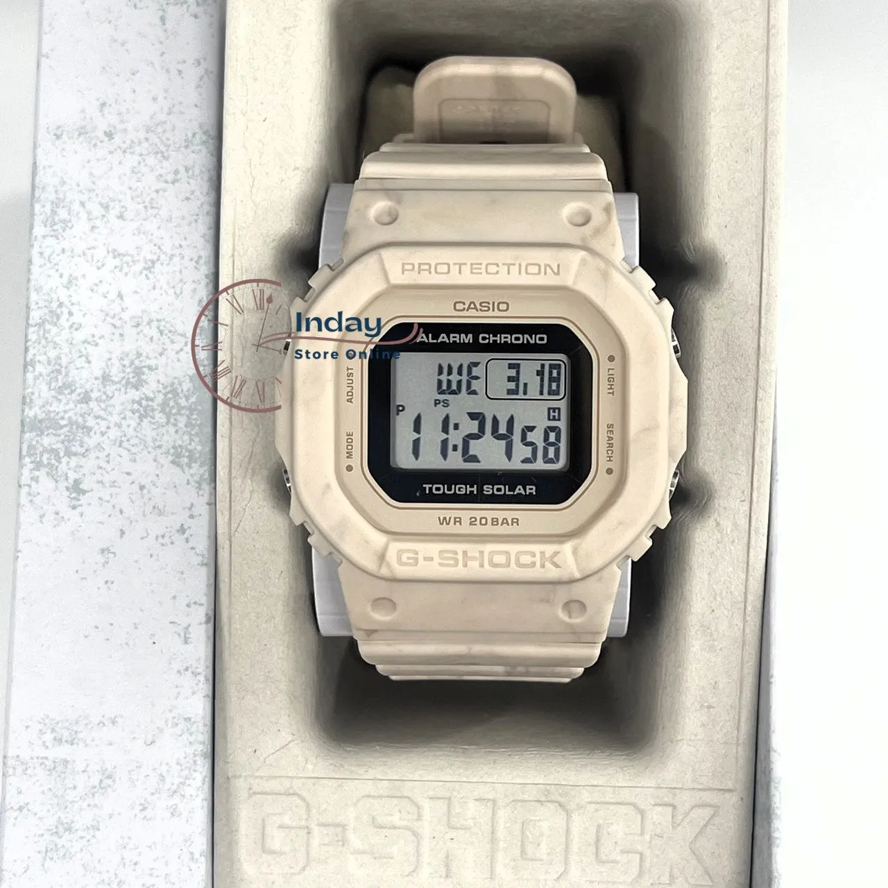 Casio G-Shock Women's Watch GMS-S5600RT-4 Resin Band Mineral Glass Shock Resistant Tough Solar