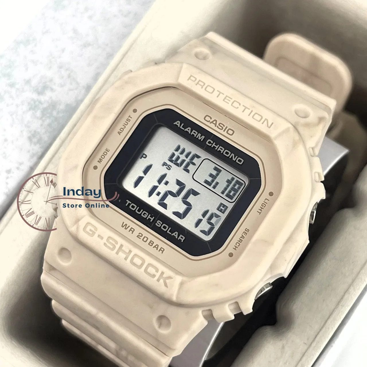 Casio G-Shock Women's Watch GMS-S5600RT-4 Resin Band Mineral Glass Shock Resistant Tough Solar