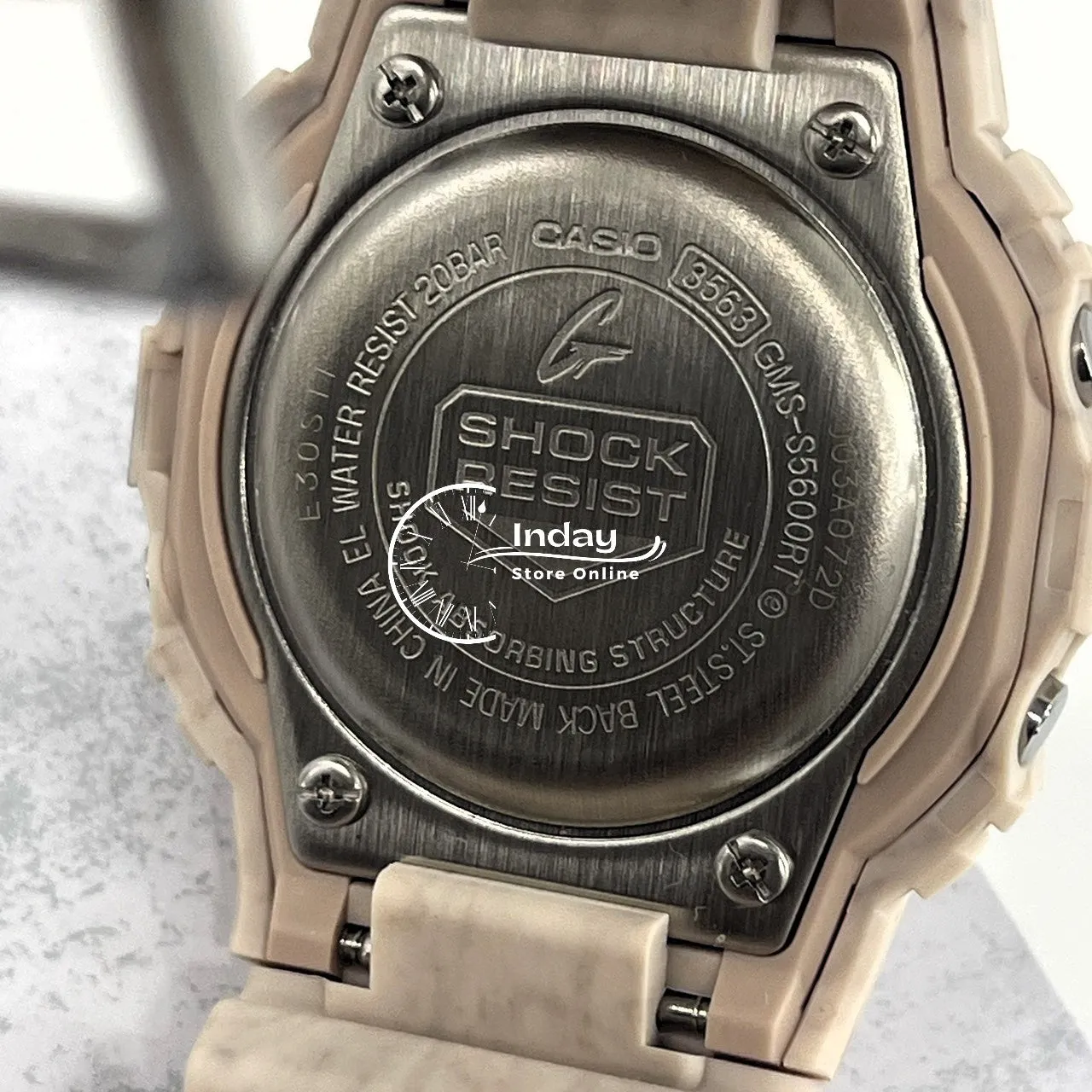 Casio G-Shock Women's Watch GMS-S5600RT-4 Resin Band Mineral Glass Shock Resistant Tough Solar