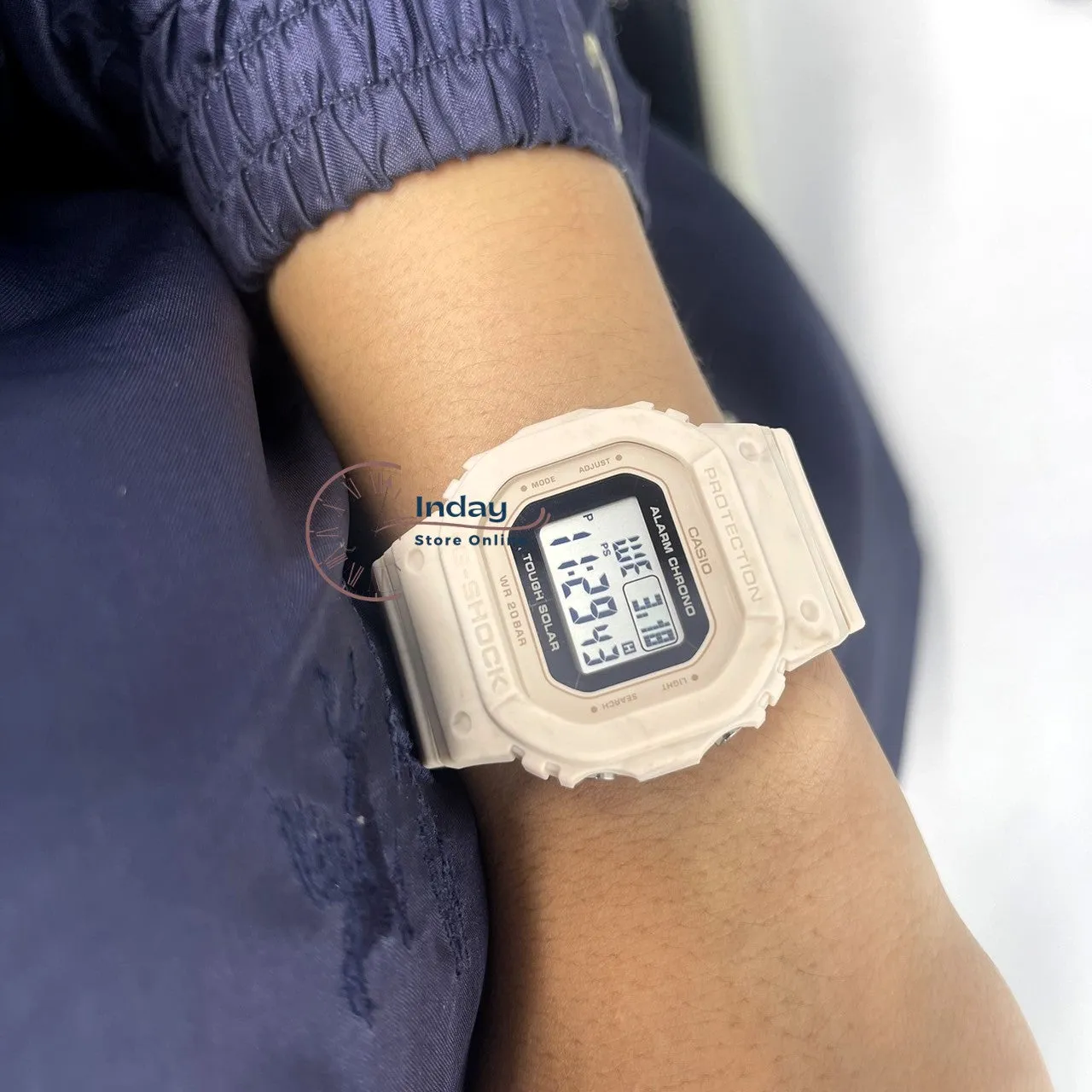 Casio G-Shock Women's Watch GMS-S5600RT-4 Resin Band Mineral Glass Shock Resistant Tough Solar