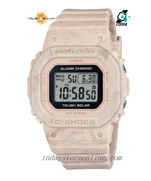 Casio G-Shock Women's Watch GMS-S5600RT-4 Resin Band Mineral Glass Shock Resistant Tough Solar
