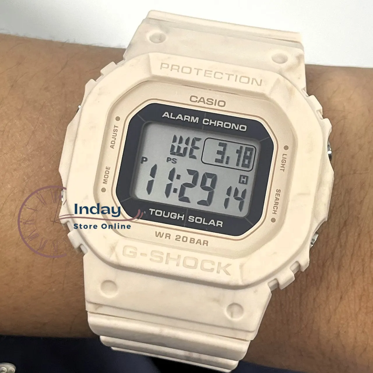 Casio G-Shock Women's Watch GMS-S5600RT-4 Resin Band Mineral Glass Shock Resistant Tough Solar