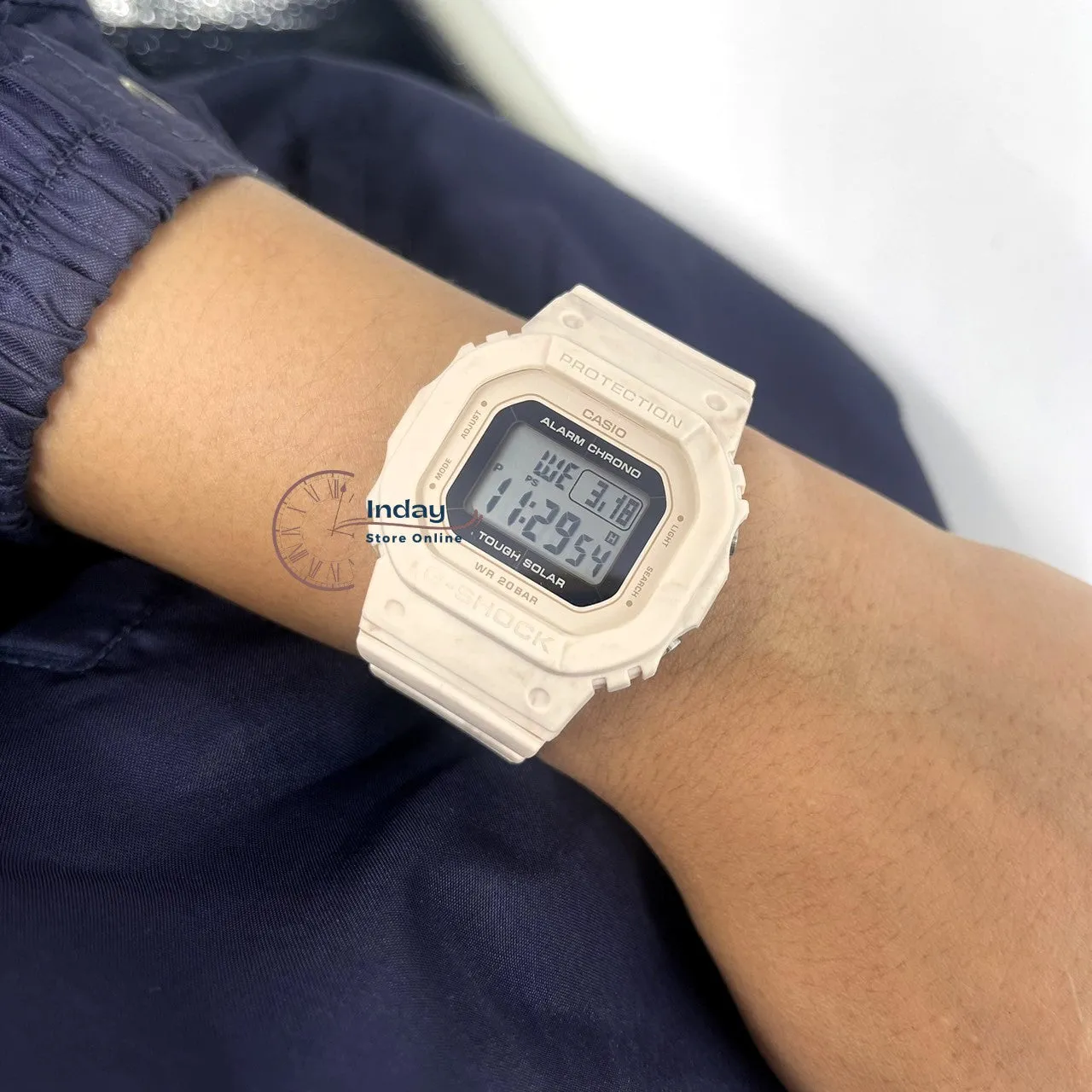Casio G-Shock Women's Watch GMS-S5600RT-4 Resin Band Mineral Glass Shock Resistant Tough Solar