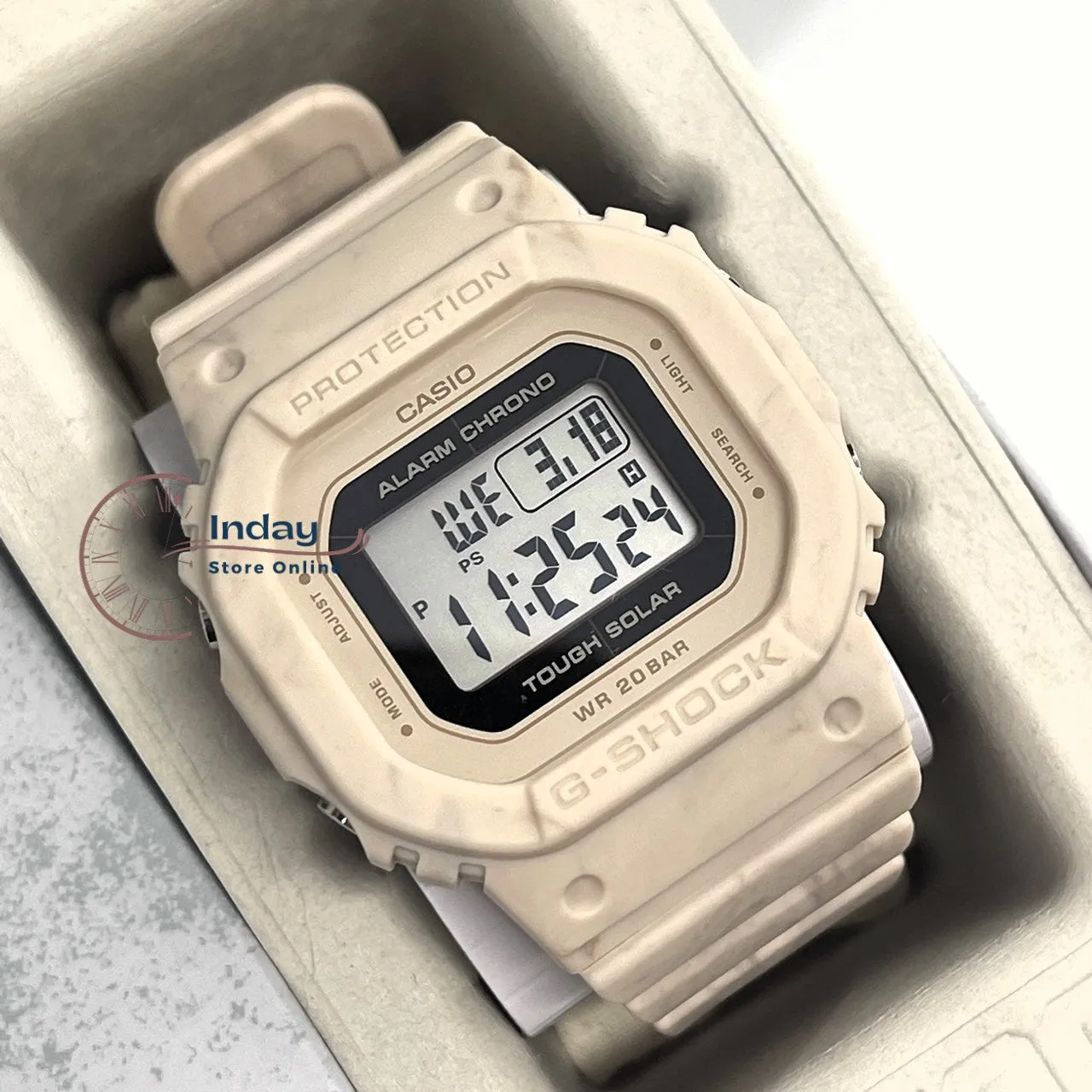 Casio G-Shock Women's Watch GMS-S5600RT-4 Resin Band Mineral Glass Shock Resistant Tough Solar