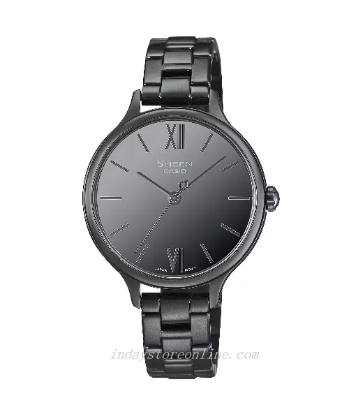 Casio Women's Watch SHE-4560BD-1A Stainless Steel Band One-touch 3-fold Clasp Sapphire Crystal