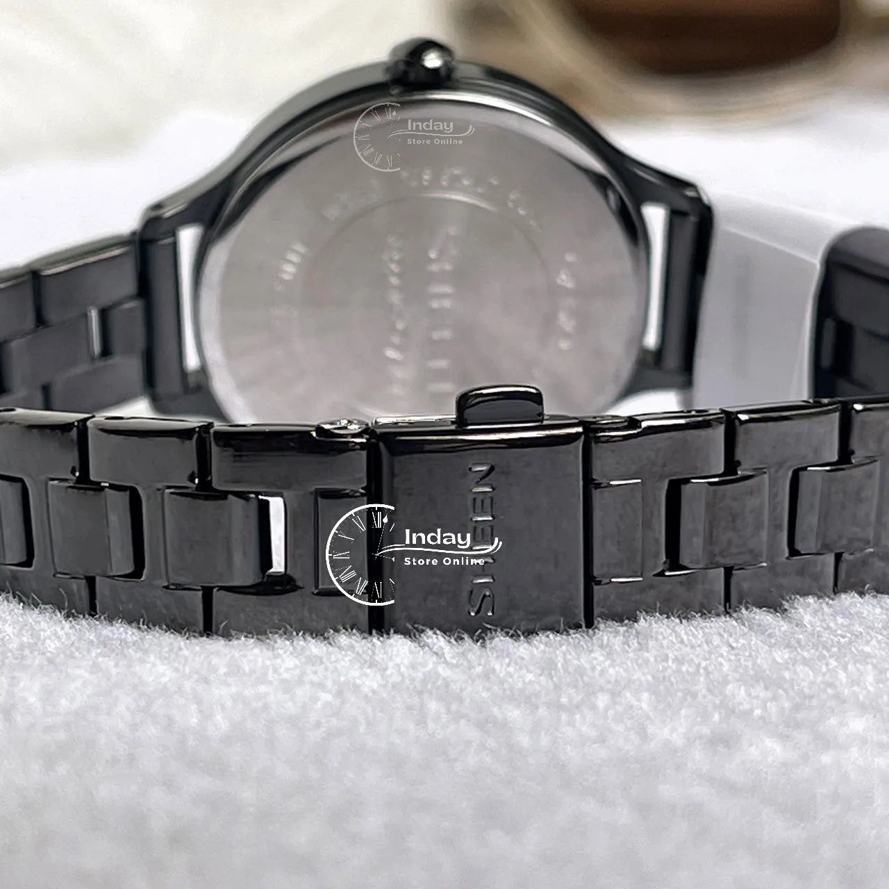 Casio Women's Watch SHE-4560BD-1A Stainless Steel Band One-touch 3-fold Clasp Sapphire Crystal