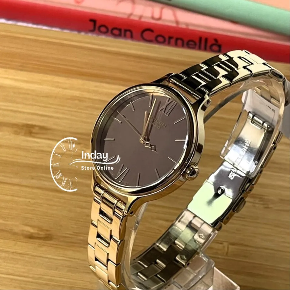 Casio Women's Watch SHE-4560G-9A Stainless Steel Band One-touch 3-fold Clasp Sapphire Crystal