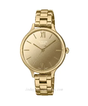 Casio Women's Watch SHE-4560G-9A Stainless Steel Band One-touch 3-fold Clasp Sapphire Crystal