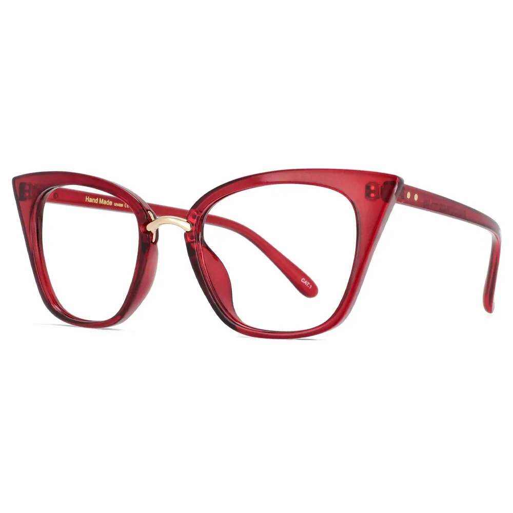 Cat Eye Anti Blue Light Ladies Computer Glasses Decorative Spectacle Frame