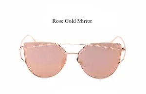 Cat Eye Mirror Sunglasses