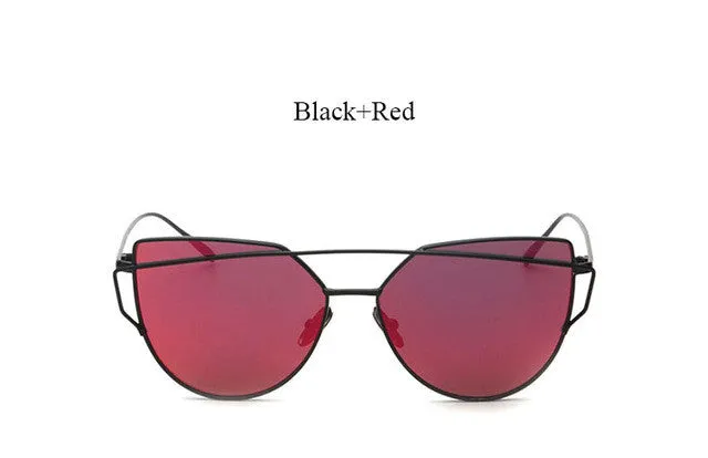 Cat Eye Mirror Sunglasses