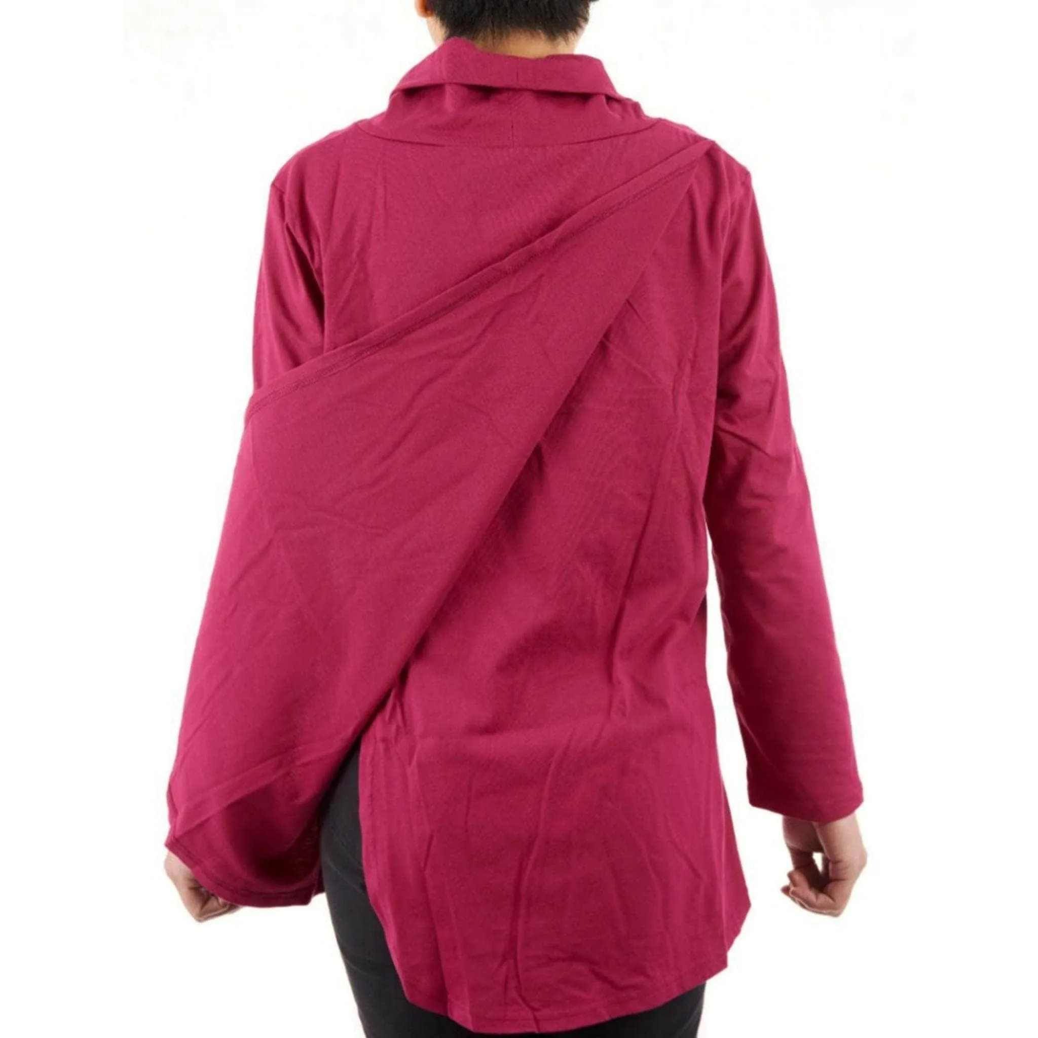 CC Women's Eliana Long Sleeve Cowl Neck Top - Dark Rose