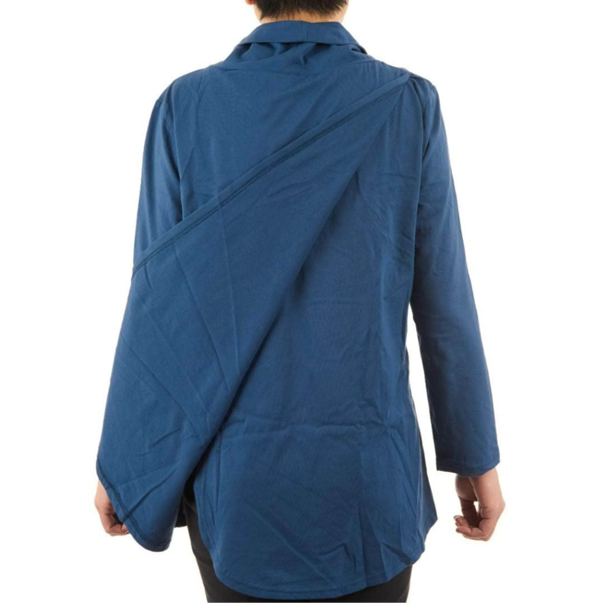 CC Women's Eliana Long Sleeve Cowl Neck Top - Dusty Blue