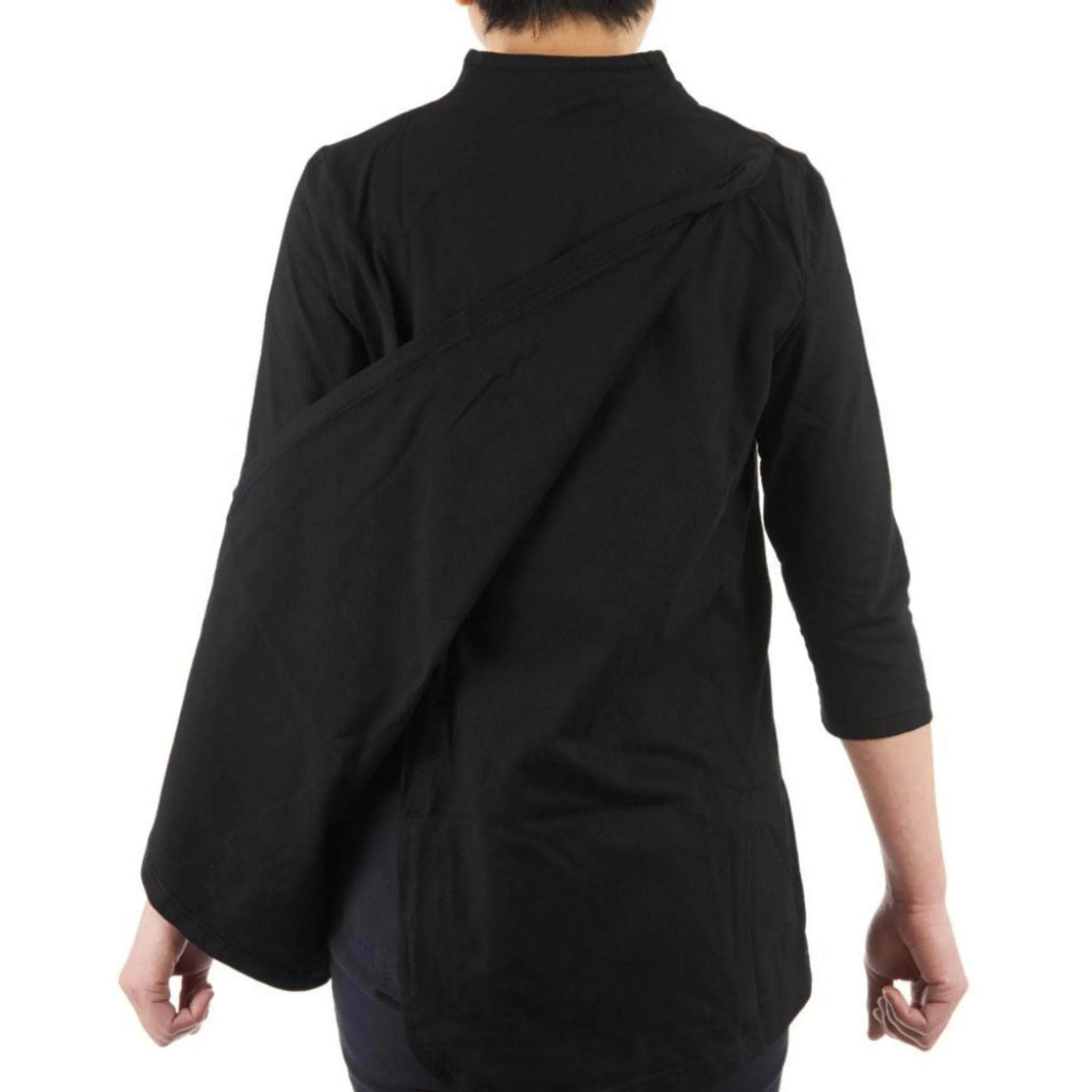 CC Women's Elizabeth 3/4 Sleeve V-Neck Top - Black