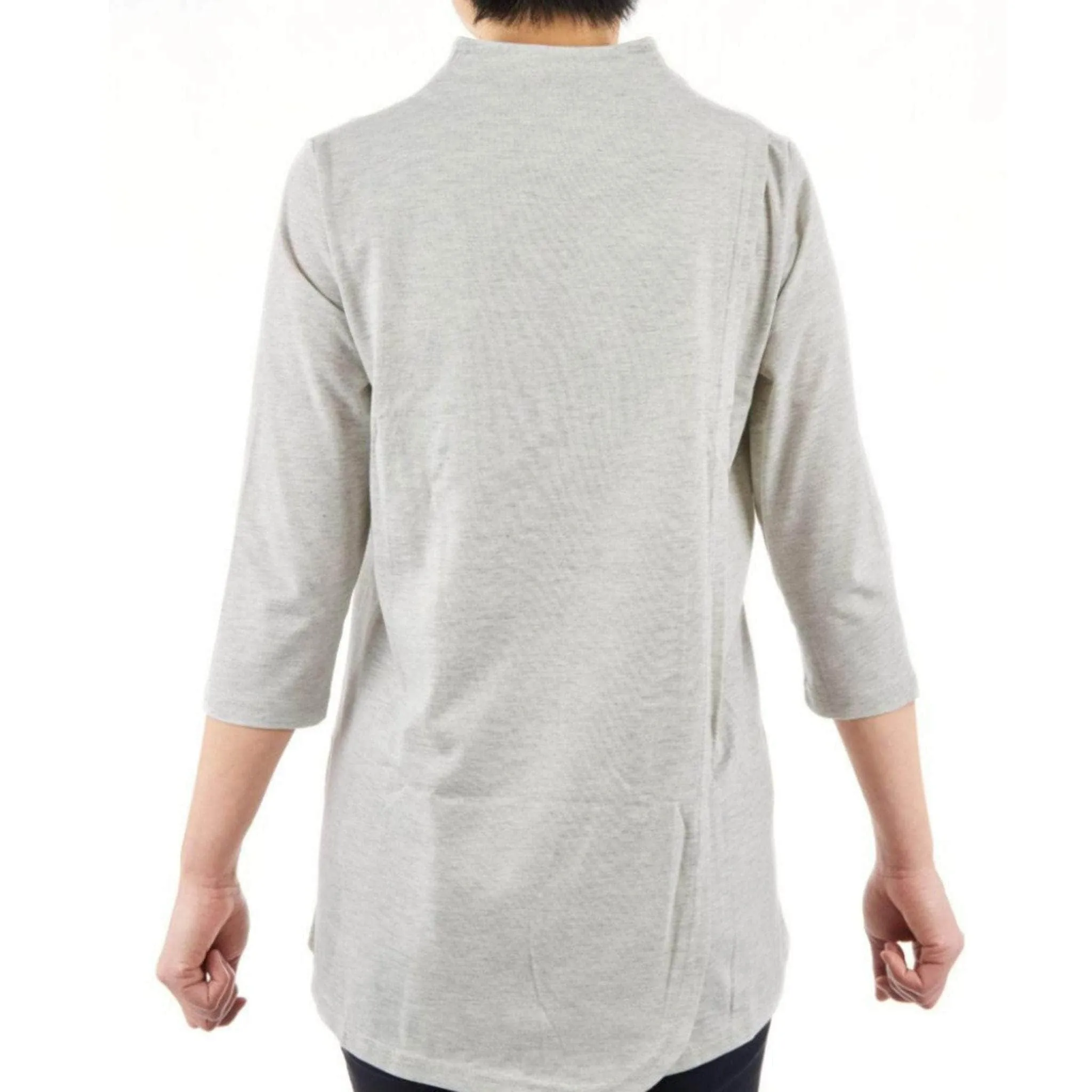 CC Women's Elizabeth 3/4 Sleeve V-Neck Top - Mid Grey
