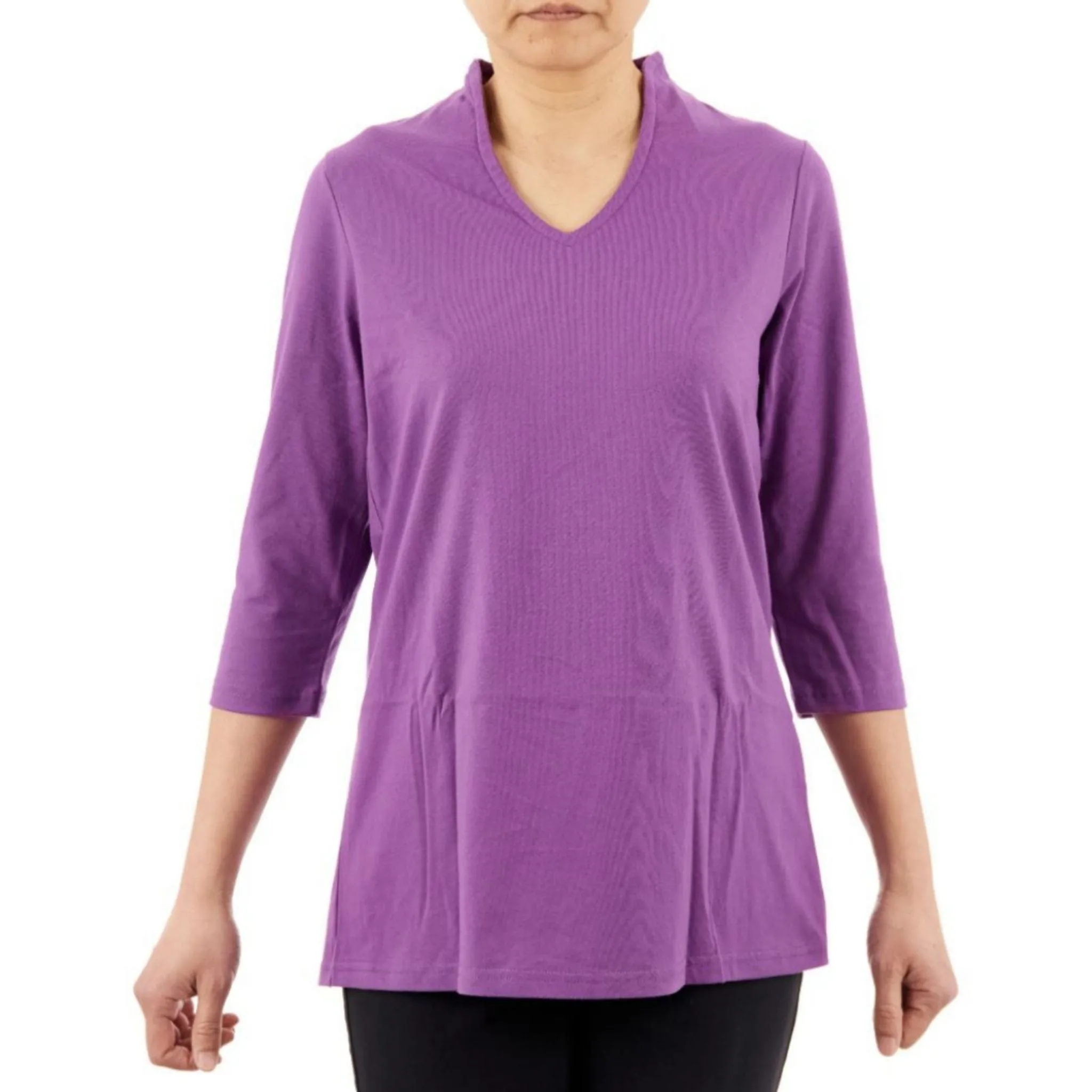 CC Women's Elizabeth 3/4 Sleeve V-Neck Top