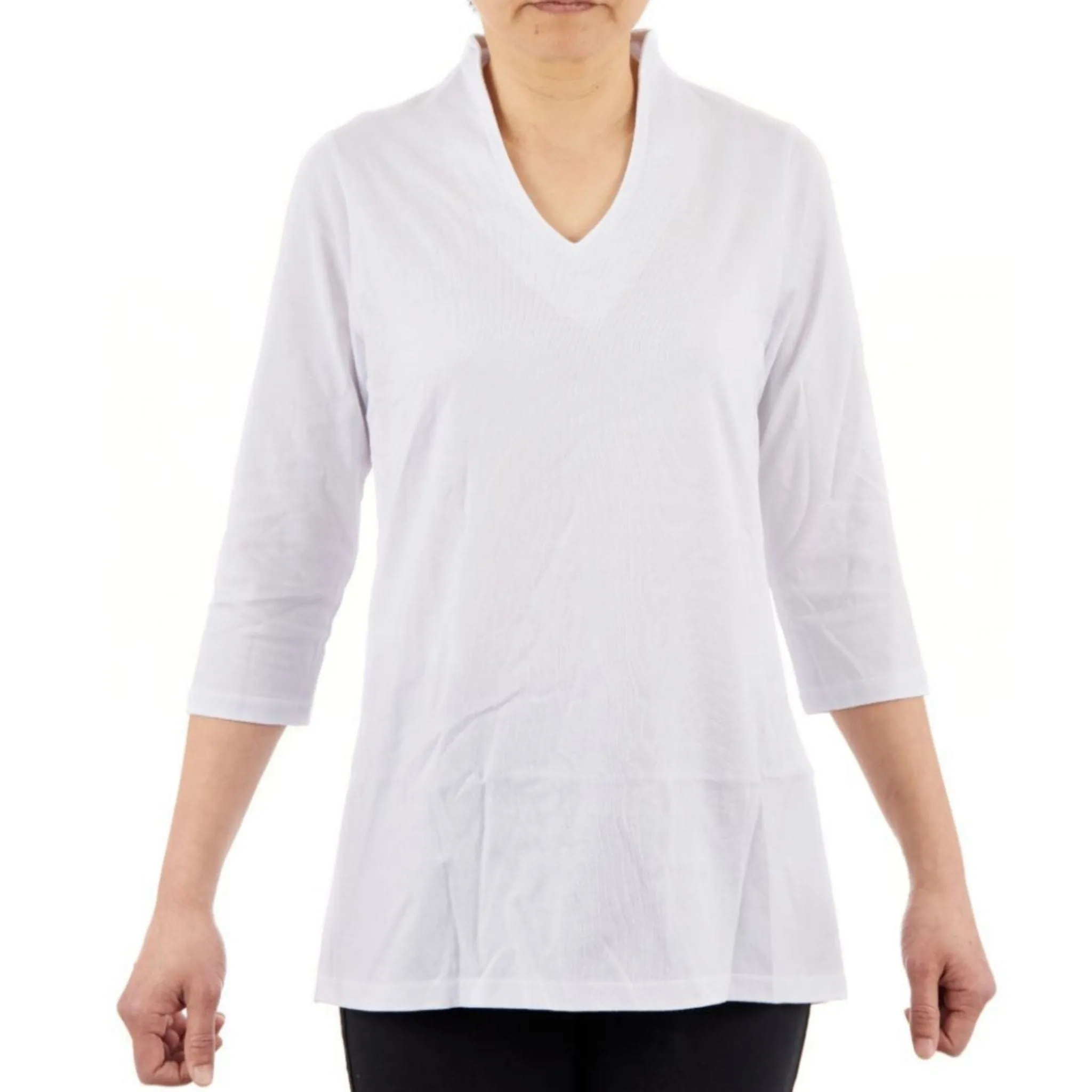 CC Women's Elizabeth 3/4 Sleeve V-Neck Top