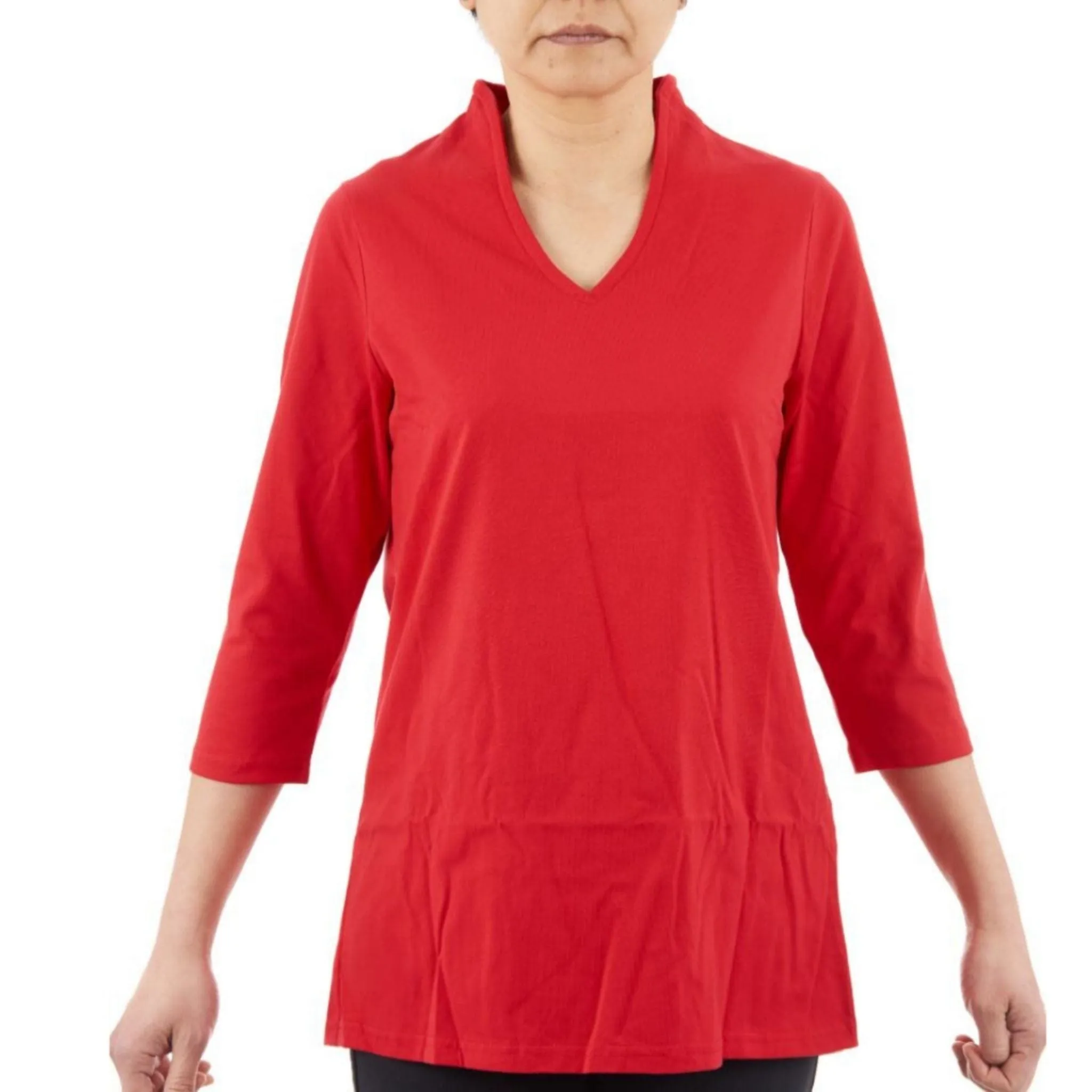 CC Women's Elizabeth 3/4 Sleeve V-Neck Top