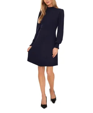 Cece Women's Long Sleeve Smock Cuff Mock Neck Sweater Dress 7052704