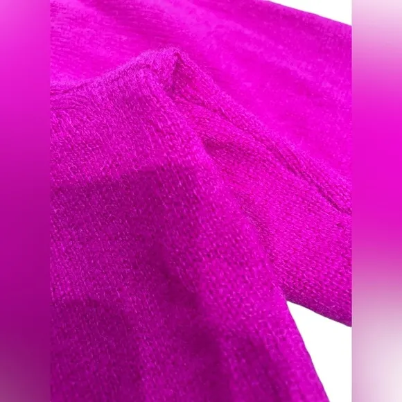 Charter Club Women's 100% Cashmere Crewneck Magenta Fuchsia Sweater- Large