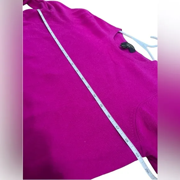 Charter Club Women's 100% Cashmere Crewneck Magenta Fuchsia Sweater- Large