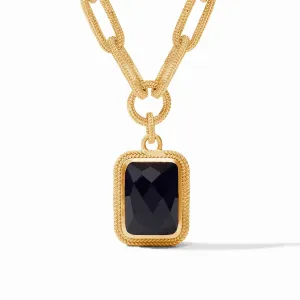 Cheval Paperclip Statement Necklace - Obsidian Black