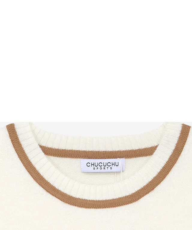 CHUCUCHU Heart Logo Knit Sweater - White