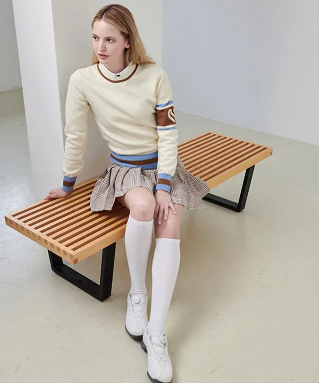 CHUCUCHU Heart Logo Knit Sweater - White