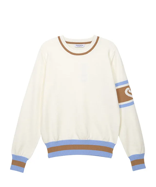 CHUCUCHU Heart Logo Knit Sweater - White