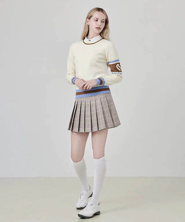 CHUCUCHU Heart Logo Knit Sweater - White