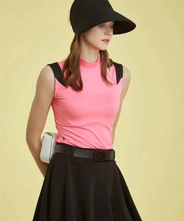 CHUCUCHU Women's Shoulder Point Top - Pink