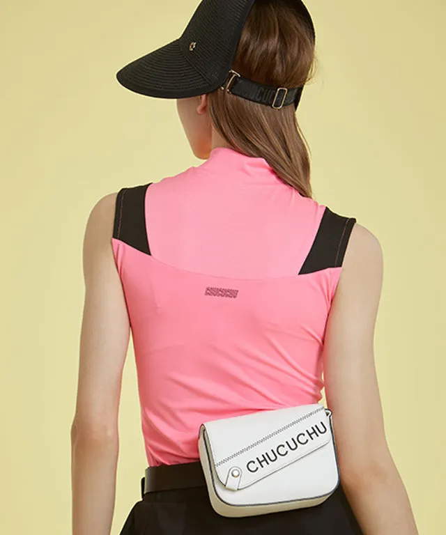 CHUCUCHU Women's Shoulder Point Top - Pink