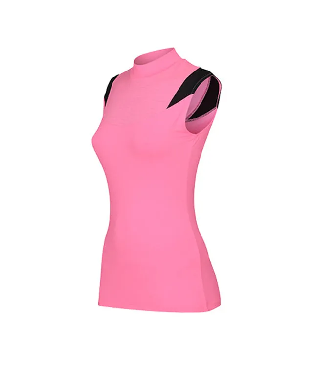 CHUCUCHU Women's Shoulder Point Top - Pink