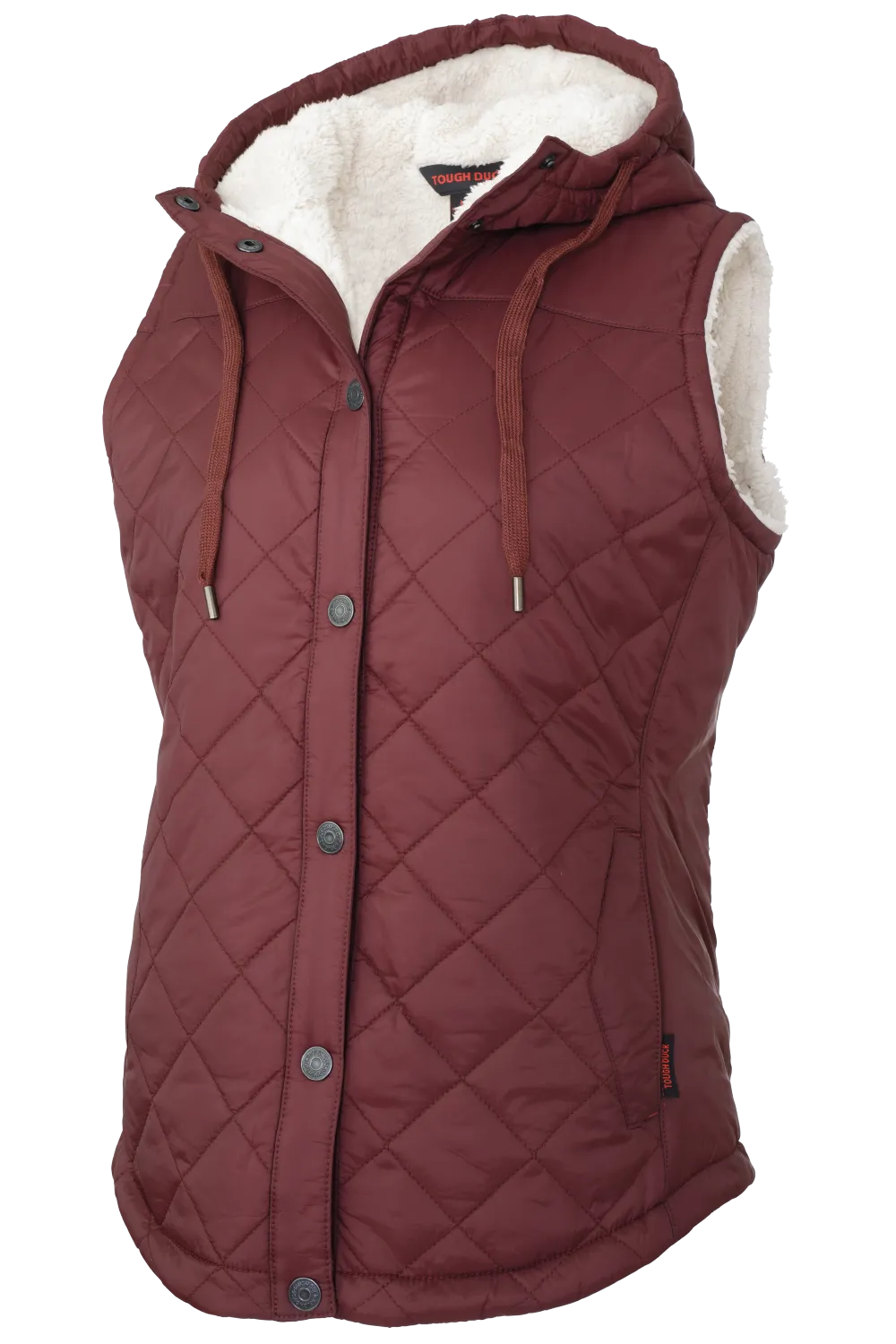 CLWV101-Cranbery Women's Vest Tough Duck Sherpa Lined