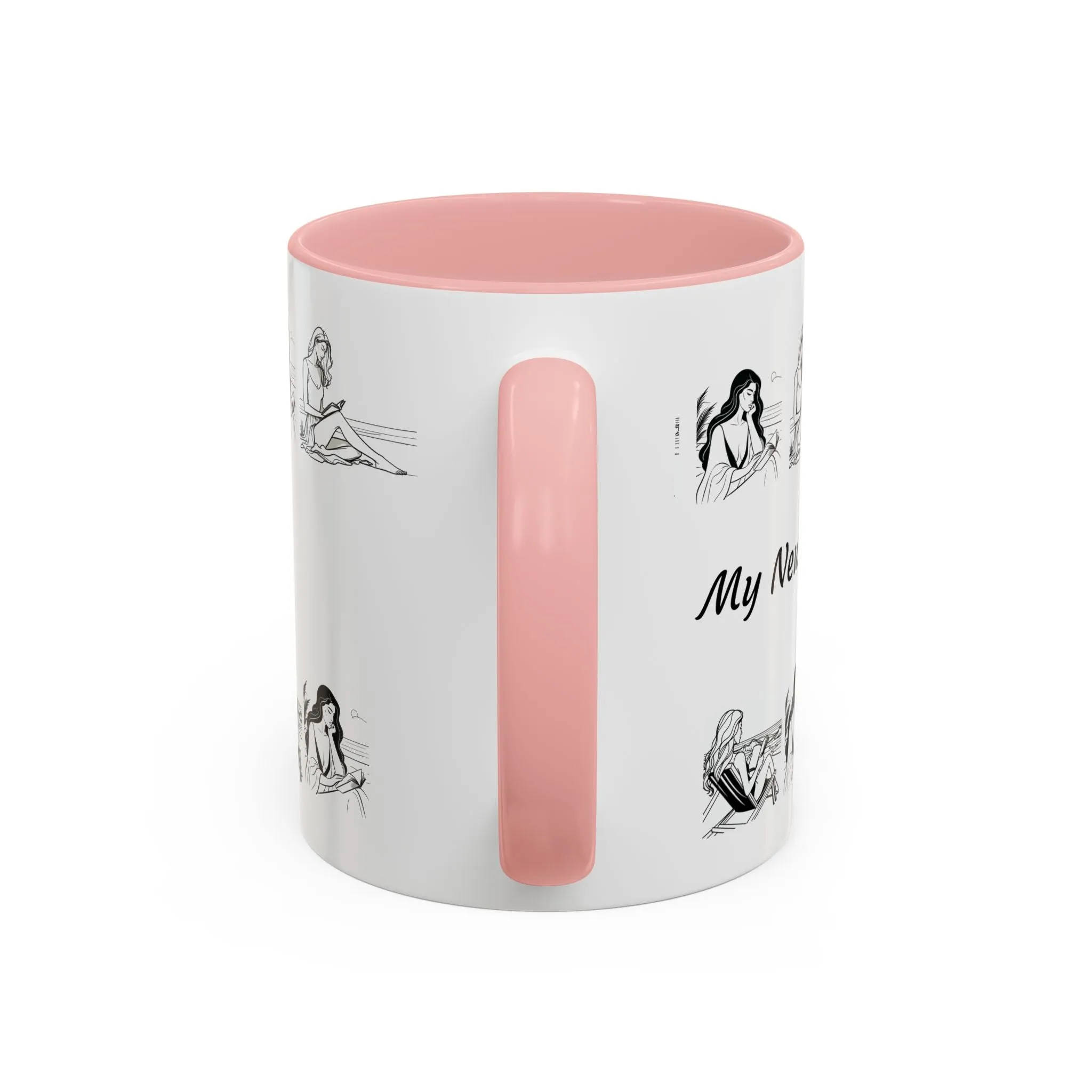 Coffee Mug - Women Reading at the Beach Relaxing Peace Design