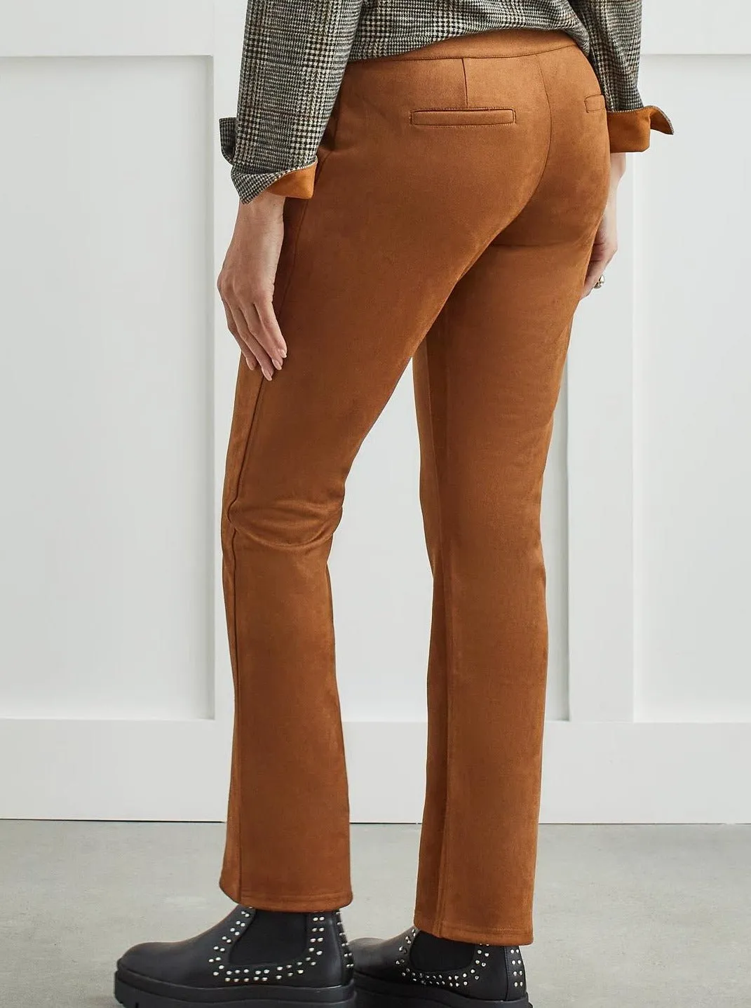 Cognac Suede Pant