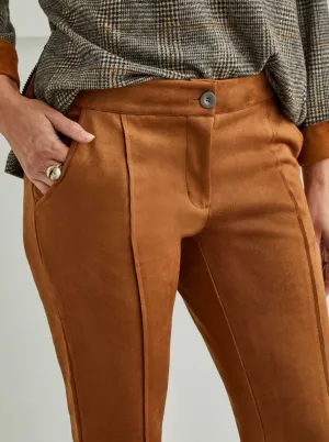 Cognac Suede Pant