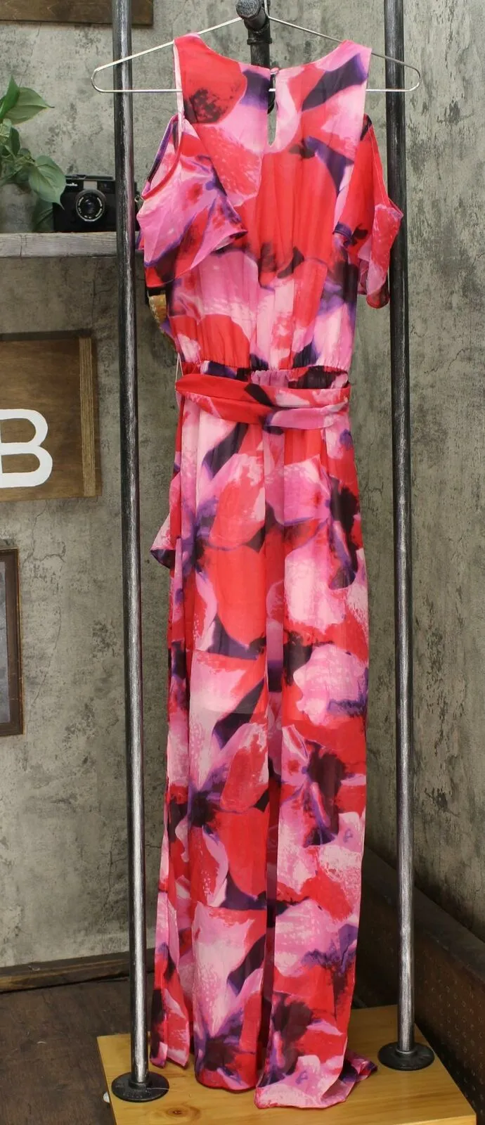 Colleen Lopez Women's Cold Shoulder Printed Maxi Dress