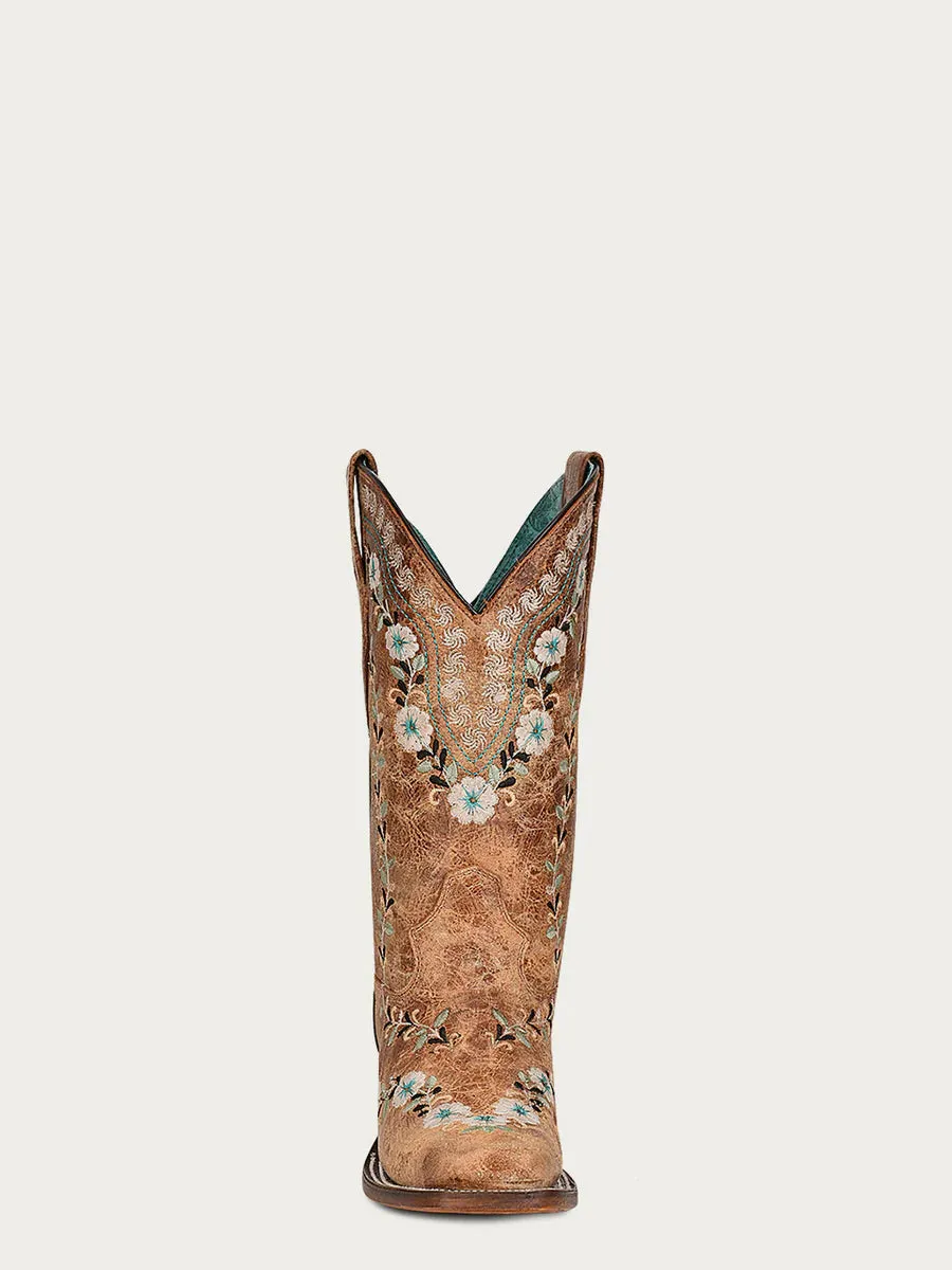 Corral Women's Glow in the Dark Floral Embroidered Boots