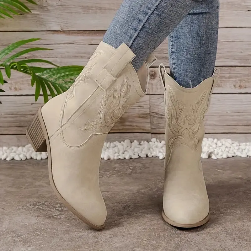 Cowgirl Luxe™ | Women's Western Cowboy Boots | Premium Vegan Leather, All-Season Stylish Design