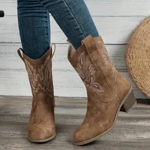 Cowgirl Luxe™ | Women's Western Cowboy Boots | Premium Vegan Leather, All-Season Stylish Design
