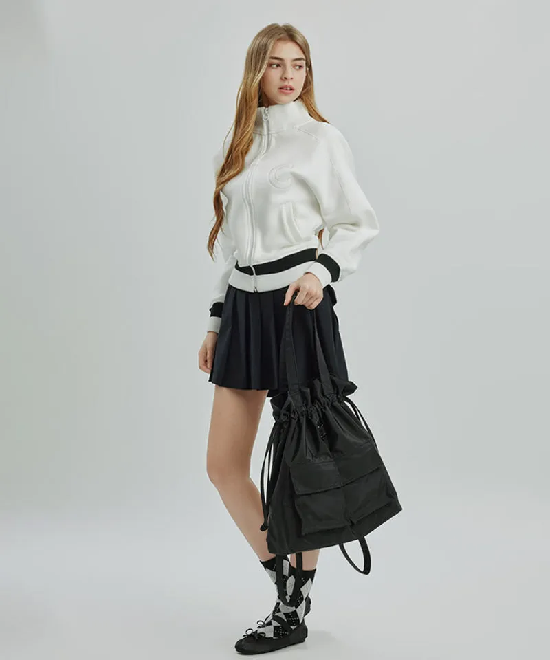 CREVE NINE: Gaori Fit Pique Jumper - White