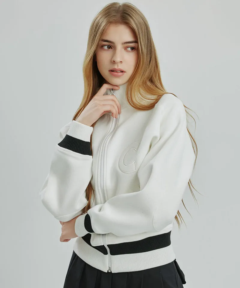 CREVE NINE: Gaori Fit Pique Jumper - White