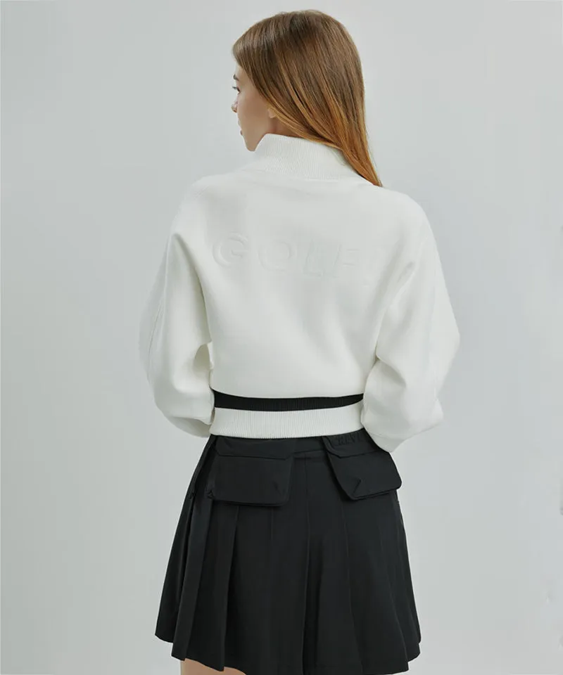 CREVE NINE: Gaori Fit Pique Jumper - White