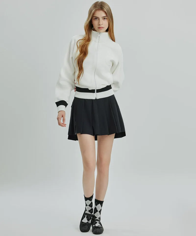 CREVE NINE: Gaori Fit Pique Jumper - White