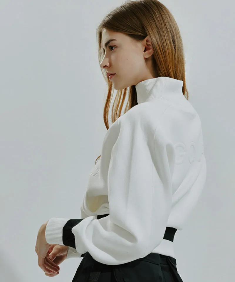 CREVE NINE: Gaori Fit Pique Jumper - White