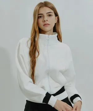 CREVE NINE: Gaori Fit Pique Jumper - White
