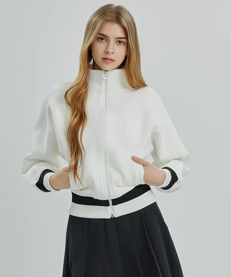 CREVE NINE: Gaori Fit Pique Jumper - White