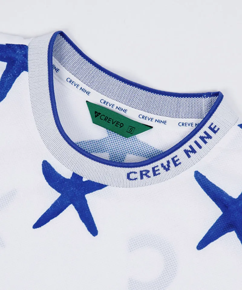 CREVE NINE: Marine Star Cooling Round Tee - 2 Colors
