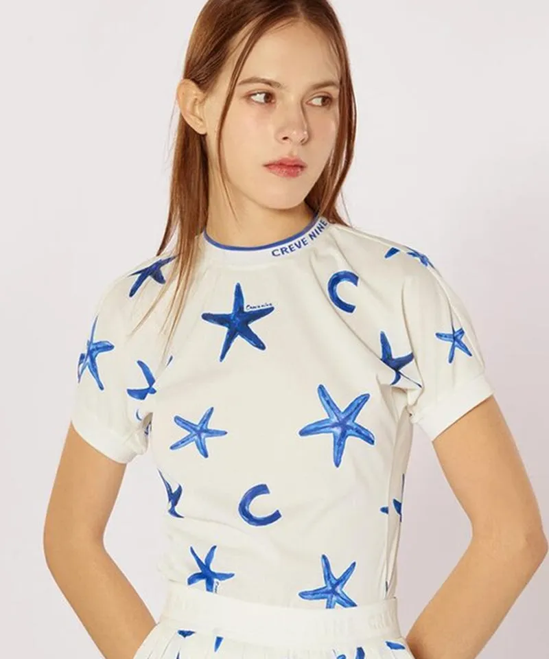 CREVE NINE: Marine Star Cooling Round Tee - 2 Colors